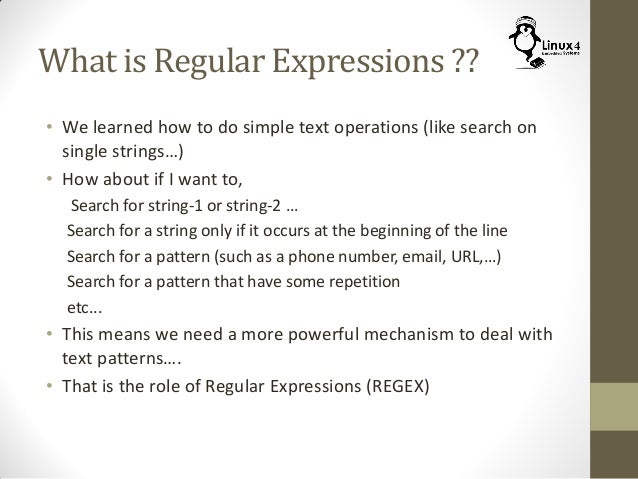 regular expression examples